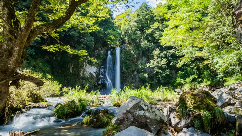【沖縄ター滝！？】豊岡市・八反滝が最高の避暑地でファミリー向け！